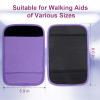 2 Pack Walker Hand Grips Cover, Coldairsoap Walker Cushion Hand Grips For Rolling Wheelchair, Elderly Grippers, Rollator Handle (purple) view 2