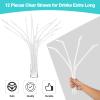 Geiserailie 12 Pieces Flexible Drinking Straws Extra Long Bendy Plastic Straws for Party Camping Limited Mobility Situations Dishwasher(Clear, 22 Inches) view 3
