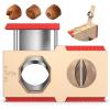 XIFEI Cigar Cutter V-Cut Guillotine 3 in 1 Straight Cut V Cutter with Cigar Punch Stainless Steel Blade Ergonomic Design Secure-Lock Cigar Clipper,Cuts Up to 60 Ring Gauge Cigars (Gold) view 1