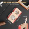 XIFEI Cigar Cutter V-Cut Guillotine 3 in 1 Straight Cut V Cutter with Cigar Punch Stainless Steel Blade Ergonomic Design Secure-Lock Cigar Clipper,Cuts Up to 60 Ring Gauge Cigars (Gold) view 3