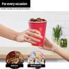 Hanna K. Signature Collection Red Plastic Cups 18 Oz. Solid Color Premium Heavy Weight Disposable Party Cups 600 Count - Elegant & Durable, Perfect for Parties, Weddings & Everyday Use view 3
