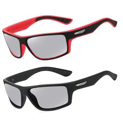 2pcs Men's Full lens Reading Glasses Transition Sun Photochromic Lens Sports Frame 2022 Fashion Square Presbyopia Eyewear (2PCS-black&red, 2.5, multiplier_x)