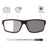 2pcs Men's Full lens Reading Glasses Transition Sun Photochromic Lens Sports Frame 2022 Fashion Square Presbyopia Eyewear (2PCS-black&red, 2.5, multiplier_x) view 2