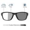 2pcs Wrap Around Photochromic full lens Reading glasses Men Transition Hyperopia Presbyopia Sports Reader Sunglasses (2PCS-black&blue, 2.25, multiplier_x) view 2
