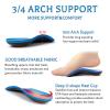 High Arch Support Insoles, 3/4 Orthotics Shoe Insoles for Plantar Fasciitis, Flat Feet, Over-Pronation, Heel Pain, Relief Shoe Inserts for Running Sports Men and Women,S(Men's 4-6.5, Women's 6-8.5) view 2