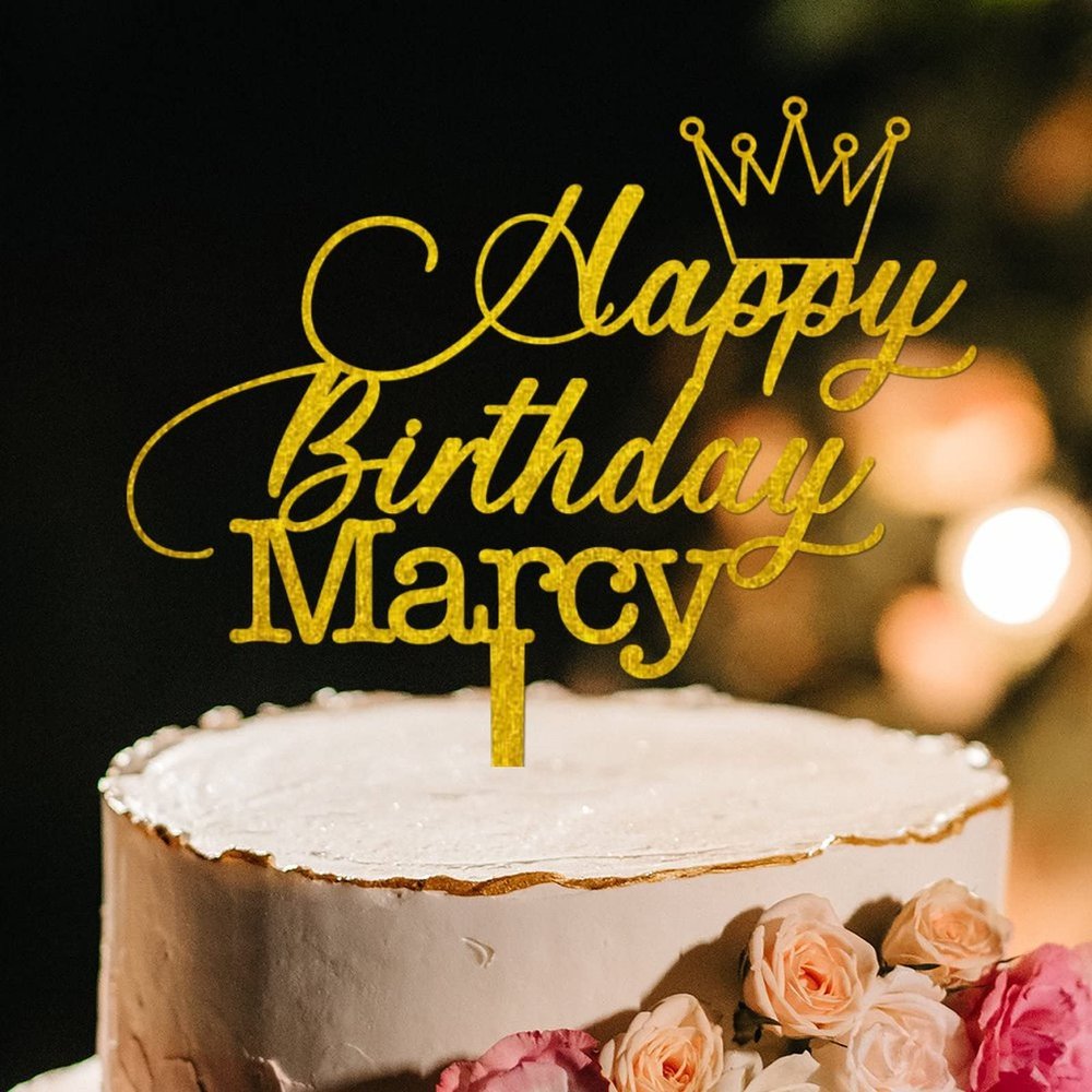 Sweet 40 Cheer to 40th Birthday Gold Cake Toppers Custom Birthday Cake Topper Birthday Decorations Gold Acrylic Happy Birthday Cake Topper Party Decorations Gift to Boys Girls Friend Cake Toppers