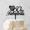Sweet 40 Cheer to 40th Birthday Cake Toppers Custom Last Name Birthday Cake Supplies Decorations Black Acrylic Birthday Party Decorations Happy Birthday Topper Gift to Boys Girls Cake Toppers view 3