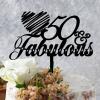 Sweet 40 Cheer to 40th Birthday Cake Toppers Custom Last Name Birthday Cake Supplies Decorations Black Acrylic Birthday Party Decorations Happy Birthday Topper Gift to Boys Girls Cake Toppers view 4