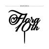 10th Cake Toppers Personalized Name & Age Birthday Cake Topper Black Acrylic Happy Birthday Cake Topper Party Decorations Happy Birthday Gift to Boys Girls Friend Cake Toppers view 2