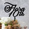 10th Cake Toppers Personalized Name & Age Birthday Cake Topper Black Acrylic Happy Birthday Cake Topper Party Decorations Happy Birthday Gift to Boys Girls Friend Cake Toppers view 4