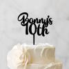 10th Cake Toppers Personalized Topper Happy Birthday Cake Decor Black Acrylic Happy Birthday Party Decorations Cake Toppers Happy Birthday Gift to Boys Girls Friend Cake Toppers view 3