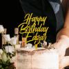 Sweet 20 Cheer to 20th Birthday Cake Topper Gold Acrylic Happy Birthday Party Decorations Cake Topper Custom Last Name Birthday Cake Supplies Decorations Gift to Children Adults Gold Cake Toppers view 2