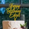 Sweet 20 Cheer to 20th Birthday Cake Topper Gold Acrylic Happy Birthday Party Decorations Cake Topper Custom Last Name Birthday Cake Supplies Decorations Gift to Children Adults Gold Cake Toppers view 4