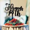14th Cake Toppers Personalized Birthday Cake Supplies Decorations Black Acrylic Happy Birthday Cake Toppers Party Supplies Happy Birthday Gift to Boys Girls Friend Cake Toppers view 1