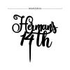 14th Cake Toppers Personalized Birthday Cake Supplies Decorations Black Acrylic Happy Birthday Cake Toppers Party Supplies Happy Birthday Gift to Boys Girls Friend Cake Toppers view 2