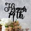 14th Cake Toppers Personalized Birthday Cake Supplies Decorations Black Acrylic Happy Birthday Cake Toppers Party Supplies Happy Birthday Gift to Boys Girls Friend Cake Toppers view 4