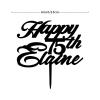 Happy 75th Cake Topper Black Acrylic Happy Birthday Cake Toppers Party Supplies Women Men Custom Happy Birthday Decoration Topper Happy Birthday Gift to Children Adults Men Women Cake Toppers view 2
