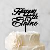 Happy 75th Cake Topper Black Acrylic Happy Birthday Cake Toppers Party Supplies Women Men Custom Happy Birthday Decoration Topper Happy Birthday Gift to Children Adults Men Women Cake Toppers view 3