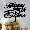 Happy 75th Cake Topper Black Acrylic Happy Birthday Cake Toppers Party Supplies Women Men Custom Happy Birthday Decoration Topper Happy Birthday Gift to Children Adults Men Women Cake Toppers view 4