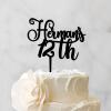 12th Cake Toppers Custom Birthday Cake Topper Decorations for Men Women Black Acrylic Birthday Party Decorations Happy Birthday Topper Happy Birthday Gift to Boys Girls Friend Cake Toppers view 3