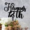 12th Cake Toppers Custom Birthday Cake Topper Decorations for Men Women Black Acrylic Birthday Party Decorations Happy Birthday Topper Happy Birthday Gift to Boys Girls Friend Cake Toppers view 4