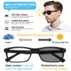 OCCI CHIARI Photochromic Bifocal Reading Glasses Mens,Transition Square UV Protection Sunglasses Readers 1.0 1.5 2.0 2.5 3.0 3.5 4.0(Black +350) view 4