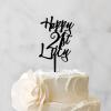 Sweet 30 Cheer to 30th Birthday Cake Topper Black Acrylic Birthday Party Decorations Happy Birthday Topper Custom Birthday Cake Topper Birthday Decorations Gift to Children Men Women Cake Toppers view 3