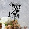 Sweet 30 Cheer to 30th Birthday Cake Topper Black Acrylic Birthday Party Decorations Happy Birthday Topper Custom Birthday Cake Topper Birthday Decorations Gift to Children Men Women Cake Toppers view 4