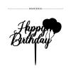 Sweet Birthday Cake Toppers Custom Birthday Cake Decor Party Topper Black Acrylic Birthday Party Decorations Happy Birthday Topper Happy Birthday Gift to Boys Girls Friend Cake Toppers view 2