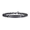 VNOX Medical Alert ID DNR(DO NOT RESUSCITATE)-7MM Black Stainless Steel Thin Link Emergency Bracelet for Men,8.8" ?- view 1