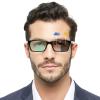 OCCI CHIARI Photochromic Bifocal Reading Glasses Mens,Transition Square UV Protection Sunglasses Readers 1.0 1.5 2.0 2.5 3.0 3.5 4.0(Black +400) view 1