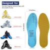 12 Pairs Shoe Insoles Women Thin Breathable Shoe Pads Inserts Ultra Soft Cushioning Walking Comfort Double Layer Latex Insoles with Holes Fit in Any Shoe Unisex, Men 7-11 Woman 2-8 (Simple Colors) view 2