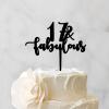 17 & Fabulous Cake Topper Black Acrylic Happy Birthday Cake Topper Party Decorations Birthday Party Decorations Supplies Custom Cake Topper Happy Birthday Gift to Children Women Cake Toppers view 3