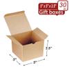 Xxcxpark 30 PCS Brown Kraft Gift Boxes 5x5x3.5, Party Favor Kraft Paper Gift Packaging Box with Lid for DIY Crafting, Cube, Cupcake, Kraft Present Boxes for Birthday, Wedding view 2