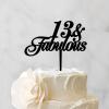 13 & Fabulous Cake Toppers Birthday Custom Last Name Cake Topper Black Acrylic Birthday Party Decorations Happy Birthday Topper Happy Birthday Gift to Boys Girls Friend Cake Toppers view 3