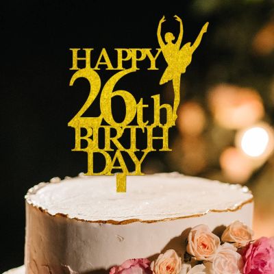 Sweet Birthday Cake Topper Gold Acrylic Happy Birthday Cake Topper Party Decorations Birthday Personalized Name Cake Topper Happy Birthday Gift to Children Adults Men Women Gold Cake Toppers
