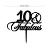 10 & Fabulous Cake Toppers Custom Cake Topper for Anniversary Birthday Decor Black Acrylic Happy Birthday Party Decorations Cake Toppers Happy Birthday Gift to Boys Girls Friend Cake Toppers view 2
