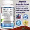 YUMMYVITE Green Tea Extract 98% - 3X Strength, 75% Polyphenol Catechins, 45% EGCG, Super Antioxidant - 60 Capsules view 2