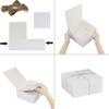 Xxcxpark 16 PCS White Gift Boxes 8x8x4 Inches, Decorative Party Favor Kraft Paper Gift Packaging Box with Lid for DIY Crafting, Cube, Cupcake, Kraft Present Boxes for Birthday, Wedding view 4