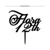 12th Cake Topper Black Acrylic Birthday Party Decorations Happy Birthday Topper Personalized Happy Birthday Cake Topper Happy Birthday Gift to Children Adults Men Women Cake Toppers view 2