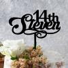 14th Cake Topper Black Acrylic Happy Birthday Cake Topper Party Decorations Personalized Name & Age Birthday Cake Topper Happy Birthday Gift to Children Adults Men Women Cake Toppers view 4