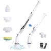 Electric Spin Scrubber Cordless Power Scrubber Cleaning Brush with Adjustable Detachable Long Handle & 4 Replaceable Brush Heads Household Cleaning Supplies for Bathroom Shower Floor view 1