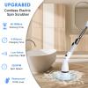 Electric Spin Scrubber Cordless Power Scrubber Cleaning Brush with Adjustable Detachable Long Handle & 4 Replaceable Brush Heads Household Cleaning Supplies for Bathroom Shower Floor view 4