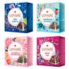 LOVARE Assorted Tea Variety Pack of 60 Pyramids - Made in Ukraine - Set of 4 Pyramid Tea Bags Boxes  1001 Nights, Strawberry Marshmallow, Sparkling Splashes, Berry Jam - Flavored tea Pyramid Bags view 1