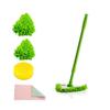 180 Degree Rotatable Adjustable Triangle Cleaning Mop with Reusable Mop Heads Cleaning Sponges Cloths, Multi-Functional Retractable Home Wall Ceiling Floor Cleaning Mop for Bathtub Glass Bed Bottom. view 1