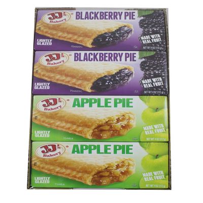 Greenwald Brands | JJ's Fruit Pie Bundle Variety Pack (Apple / Blackberry), 12 Pies Total, 4 Oz