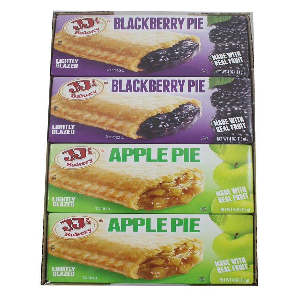 Greenwald Brands | JJ's Fruit Pie Bundle Variety Pack (Apple / Blackberry), 12 Pies Total, 4 Oz