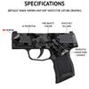 MightySkins Carbon Fiber Skin Compatible with Springfield XDS 3.3 - Ink Hearts | Protective, Durable Textured Carbon Fiber Finish | Easy to Apply, Remove, and Change Styles | Made in The USA view 2