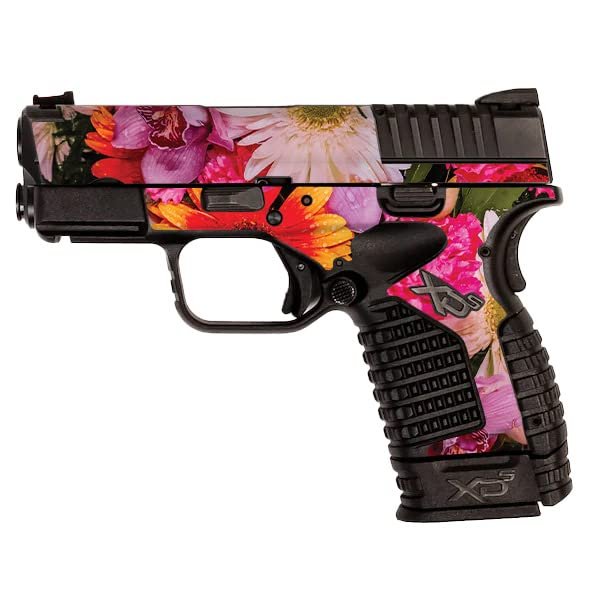 MightySkins Skin Compatible with Springfield XDS 3.3 - Watered Flowers | Protective, Durable, and Unique Vinyl Decal wrap Cover | Easy to Apply, Remove, and Change Styles | Made in The USA