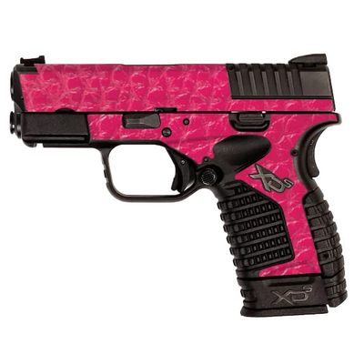 MightySkins Skin Compatible with Springfield XDS 3.3 - Pink Pleather | Protective, Durable, and Unique Vinyl Decal wrap Cover | Easy to Apply, Remove, and Change Styles | Made in The USA